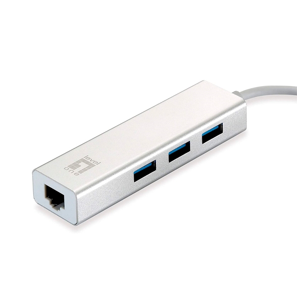 Level One USBC Gigabit Ethernet RJ45 HUB  Adaptador