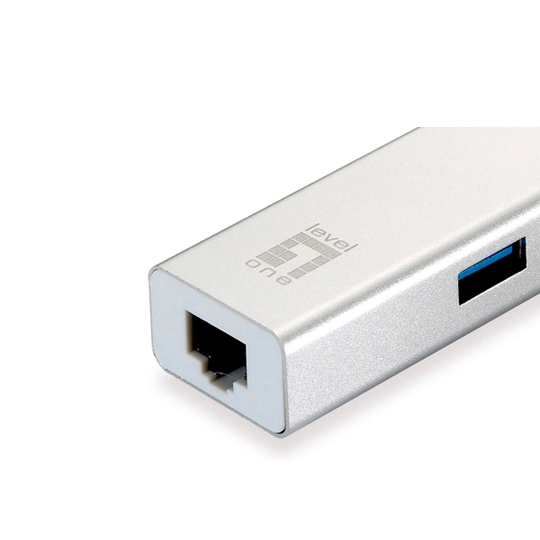 Level One USBC Gigabit Ethernet RJ45 HUB  Adaptador
