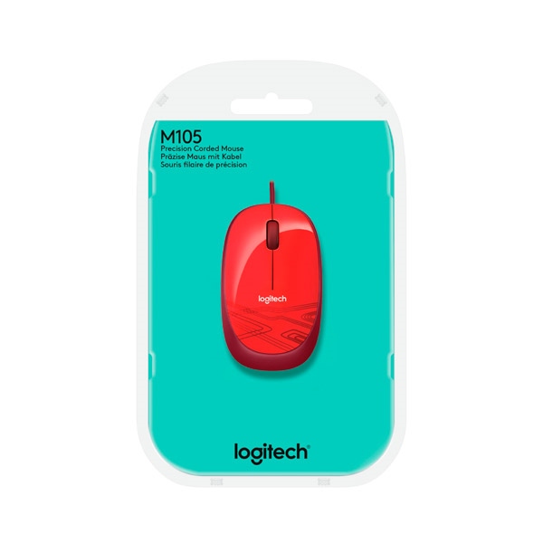 Logitech M105 rojo  Ratón