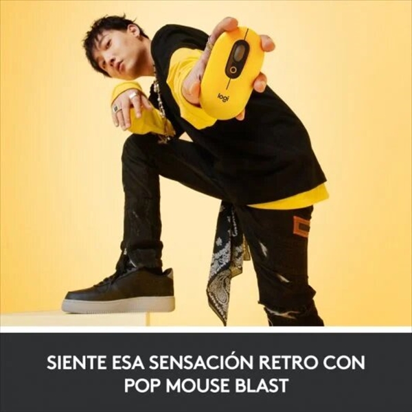 Logitech POP Mouse Emoji Blast Yellow  Ratón