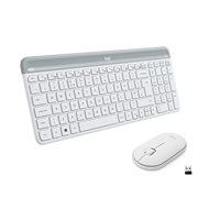 Logitech MK470 Combinación Teclado + Ratón Inalámbricos Blanco compacto y silencioso | Teclado y ratón