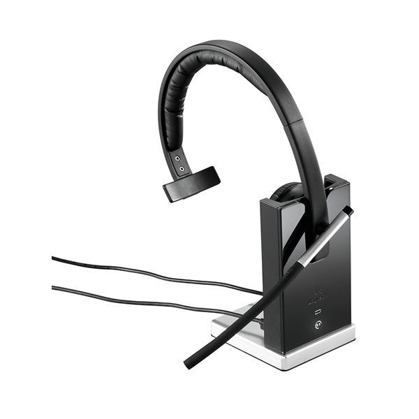 Logitech Auriculares Mono Inalámbricos con Micrófono H820E Negro USB