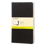 Moleskine Cuaderno Cahier Journals Pack de 3 Lisa Negro Talla L 13x21cm