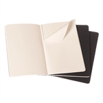 Moleskine Cuaderno Cahier Journals Pack de 3 Lisa Negro Talla L 13x21cm