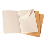 Moleskine Cuaderno Cahier Journals Pack de 3 Rayado Marrón Kraft Talla P 9x14cm