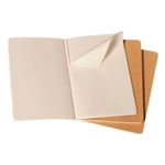 Moleskine Cuaderno Cahier Journals Pack de 3 Rayado Marrón Kraft Talla L