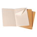 Moleskine Cuaderno Cahier Journals Pack de 3 Lisa Marrón Kraft Talla L 13x21cm