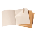 Moleskine Cuaderno Cahier Journals Pack de 3 Lisa Marrón Kraft Talla P 19x26cm