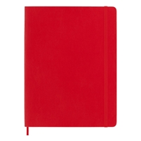 Moleskine Cuaderno Classic Tapa Blanda Liso Rojo Escarlata Talla XL 19x25cm