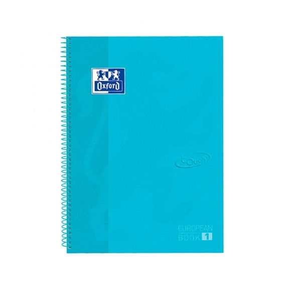 Cuaderno Oxford Touch EuropeanBook 1 A4 80h 90gr Azul Past