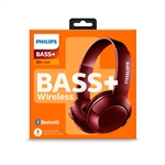 Philips BASS Bluetooth Rojo Diadema Micro  Auriculares