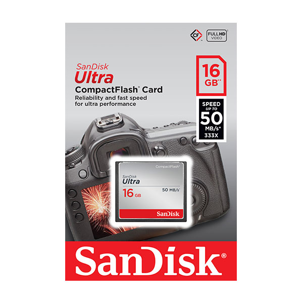 SanDisk Ultra 16GB 50MBs  Tarjeta CompactFlash