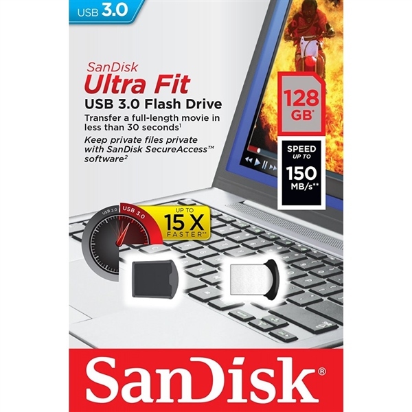 SanDisk Ultra Fit USB 30 128GB 150MBs  PenDrive