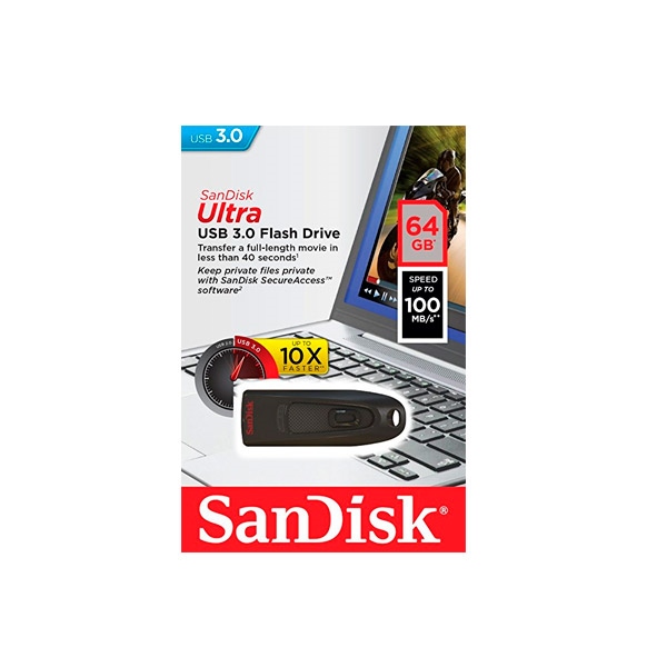 SanDisk Ultra USB 30 64GB 100MBs  Pendrive