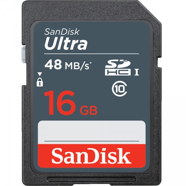 SanDisk Ultra 16GB 48MBs  Tarjeta SD