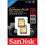 SanDisk Extreme Plus Pack 2 x 32GB 95MBs  Tarjeta SD
