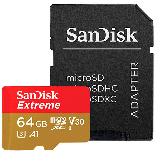 SanDisk Extreme 64GB 100MBs 60MBs cada  Tarjeta microSD