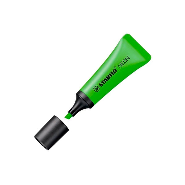 Marcador Fluorescente Stabilo Neon color Verde