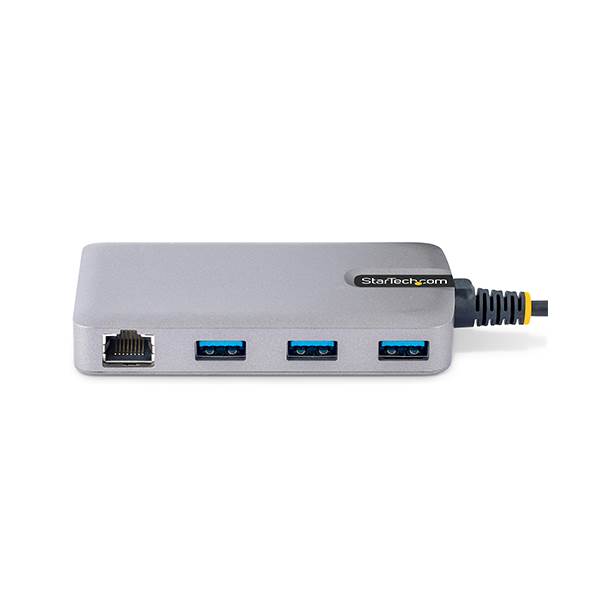 StarTechcom Hub Ladrón USB 30 5Gbps de 3 Puertos USBA  Red Ethernet