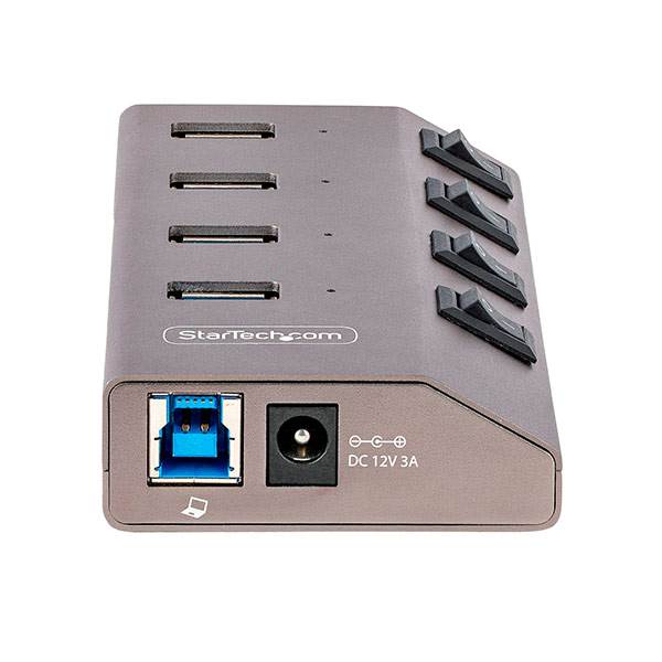 StarTechcom Hub Concentrador USBC de 4 Puertos con Interruptores