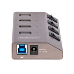 StarTechcom Hub Concentrador USBC de 4 Puertos con Interruptores