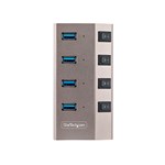 StarTechcom Hub Concentrador USBC de 4 Puertos con Interruptores