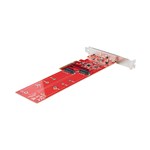 StarTechcom Tarjeta Adaptadora PCIe x8x16 a 2x SSDs M2 NVMe AHCI