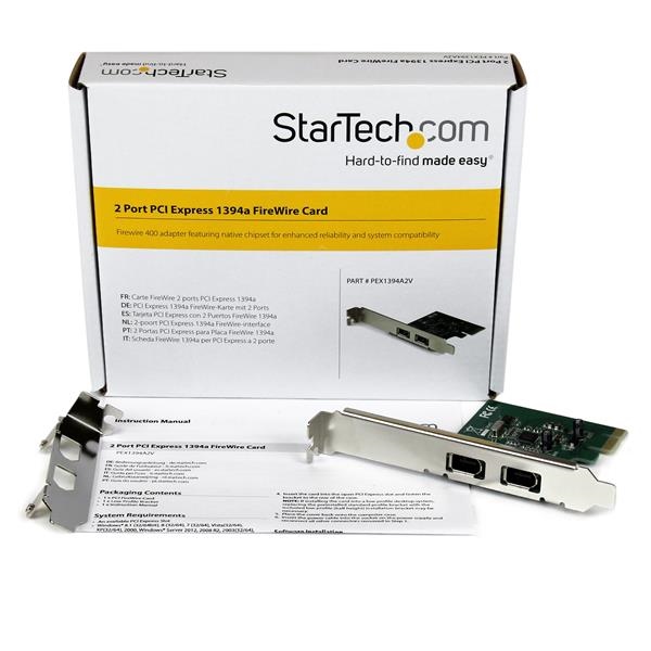 Startech 2 puertos Firewire 400 PCIE  Adaptador