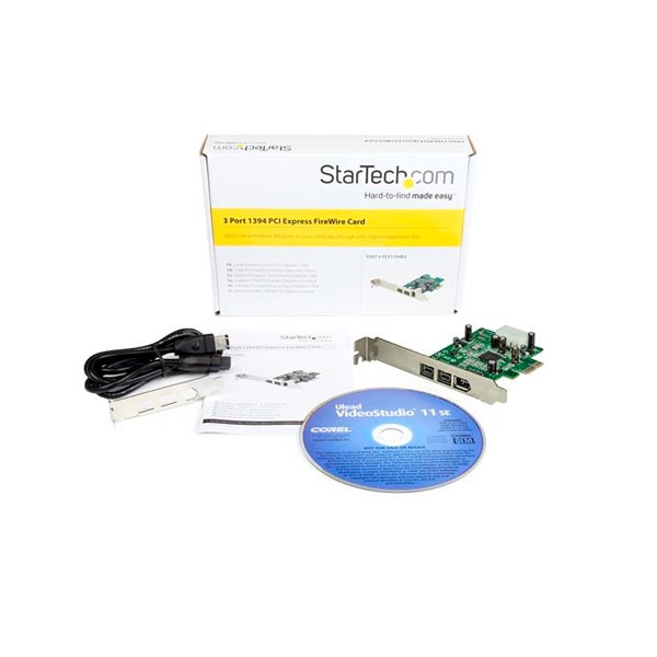 StarTechcom Adaptador Tarjeta FireWire PCIExpress  PCIe d