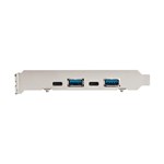 StarTechcom Tarjeta PCIe 4 Puertos USB 31 2x USBC 2x USBA  Tipo C