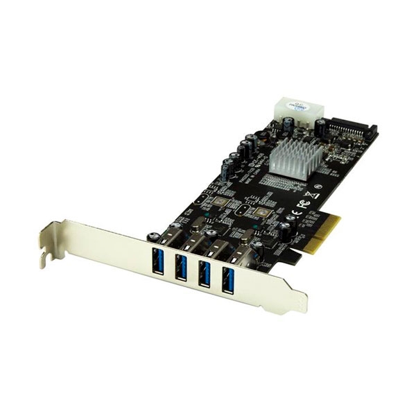 Startech PCIE 4 x USB 30 UASP con alimentación  Adaptador