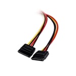 StarTechcom 12in LP4 to 2x SATA Power Y Cable Adapter