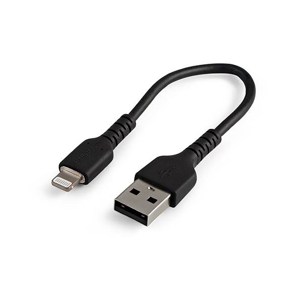 StarTechcom Cable USBA a Lightning Resistente de 15 cm  de Color Negro