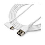 StarTechcom Cable USBA a Lightning Acodado de 2 m  Color Blanco