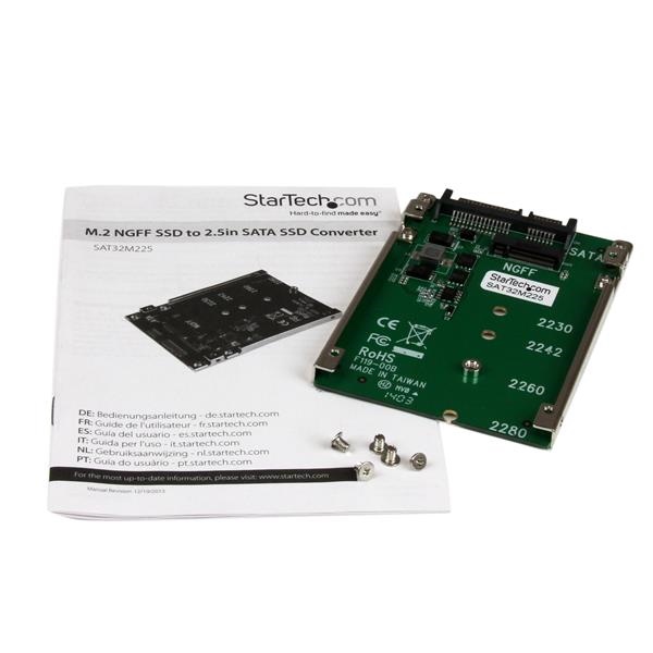 StarTech adaptador SSD M2 NGFF a SATA de 25  Accesorio