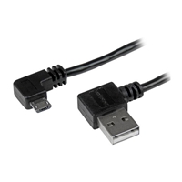 Micro USB Acodado a USB Acodado 1m  Cable