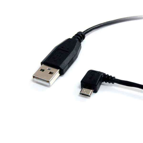 StarTechcom Cable de 30cm USB A a Micro USB B Acodado a la
