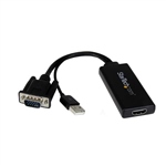 StarTechcom Adaptador VGA a HDMI con audio y alimentación U