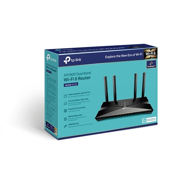 TPLink Archer AX20 WiFi AX Dualband  Router