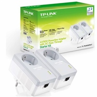 TPLINK TLPA4010PKIT AV500 Powerline Kit with AC Pass Thro