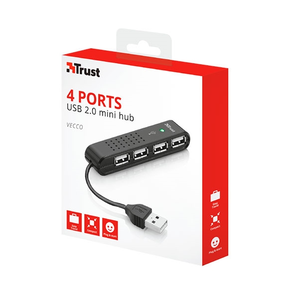 Trust EasyConnect 4 Port USB2 Mini Hub HU4440p