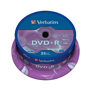 Verbatim DVDR Pack 25u  47GB  DVD