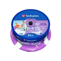 Verbatim DVDR Doble Capa 8x Bobina w25u 85GB  DVD