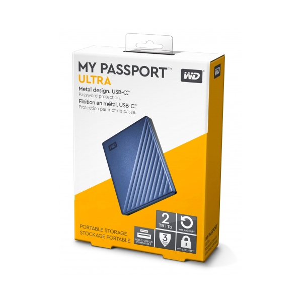 WD Passport Ultra 2TB USB 31 25 Azul  HDD Externo