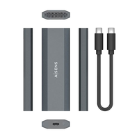 Aisens ASM2029GR USB 32 M2 NVMe Sin tornillos Caja Externa para Disco Aisens ASM2029GR USB 32 M2 NVMe Sin tornillos Caja Externa para Disco