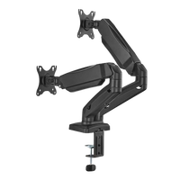 Aisens DT32TSR221 Black  hasta 9kg por brazo  contrapeso giratorio e inclinable  Soporte Profesional para 2 monitores