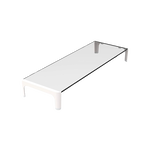 Approx Elevador Monitor Mesa Cristal Blanco - Soporte