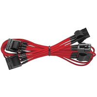 Corsair kit DC mallado rojo  Cable alimentación