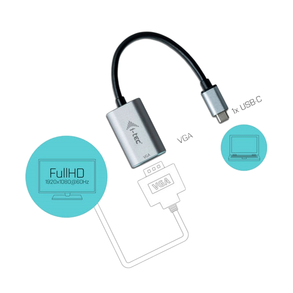 ITec USBC a VGA Adaptador ITec USBC a VGA Adaptador