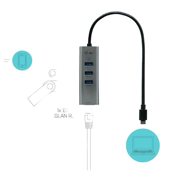 ITec USBC metal a 3 USB 30  GBLAN  Dock ITec USBC metal a 3 USB 30  GBLAN  Dock
